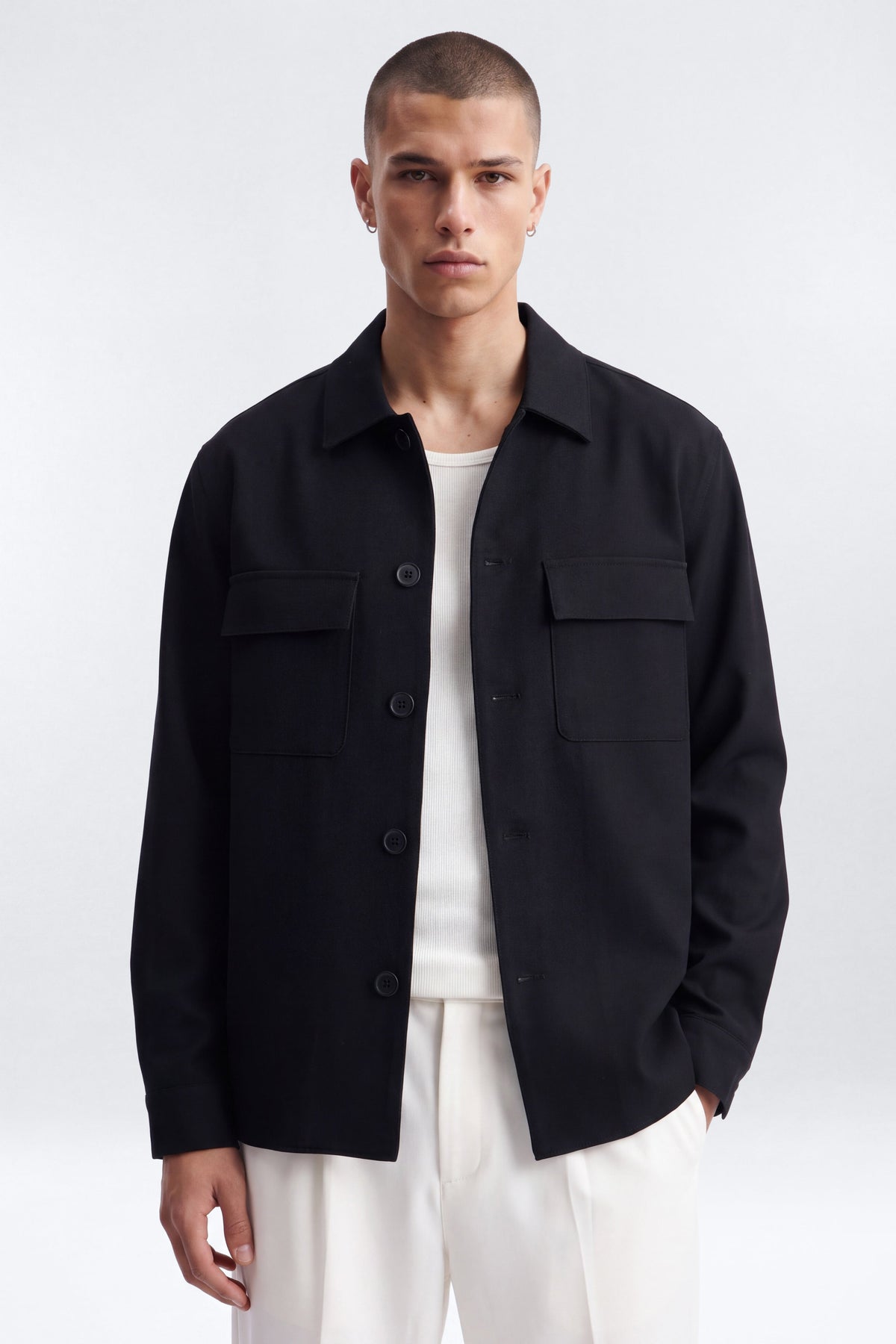 Modern Essential Overshirt - Black