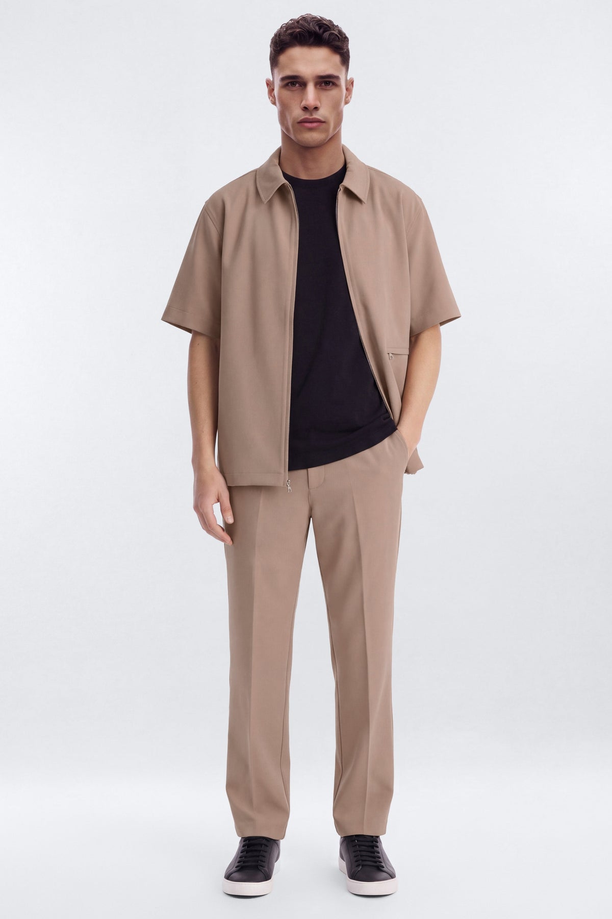 Modern Essential Slim Trouser - Taupe