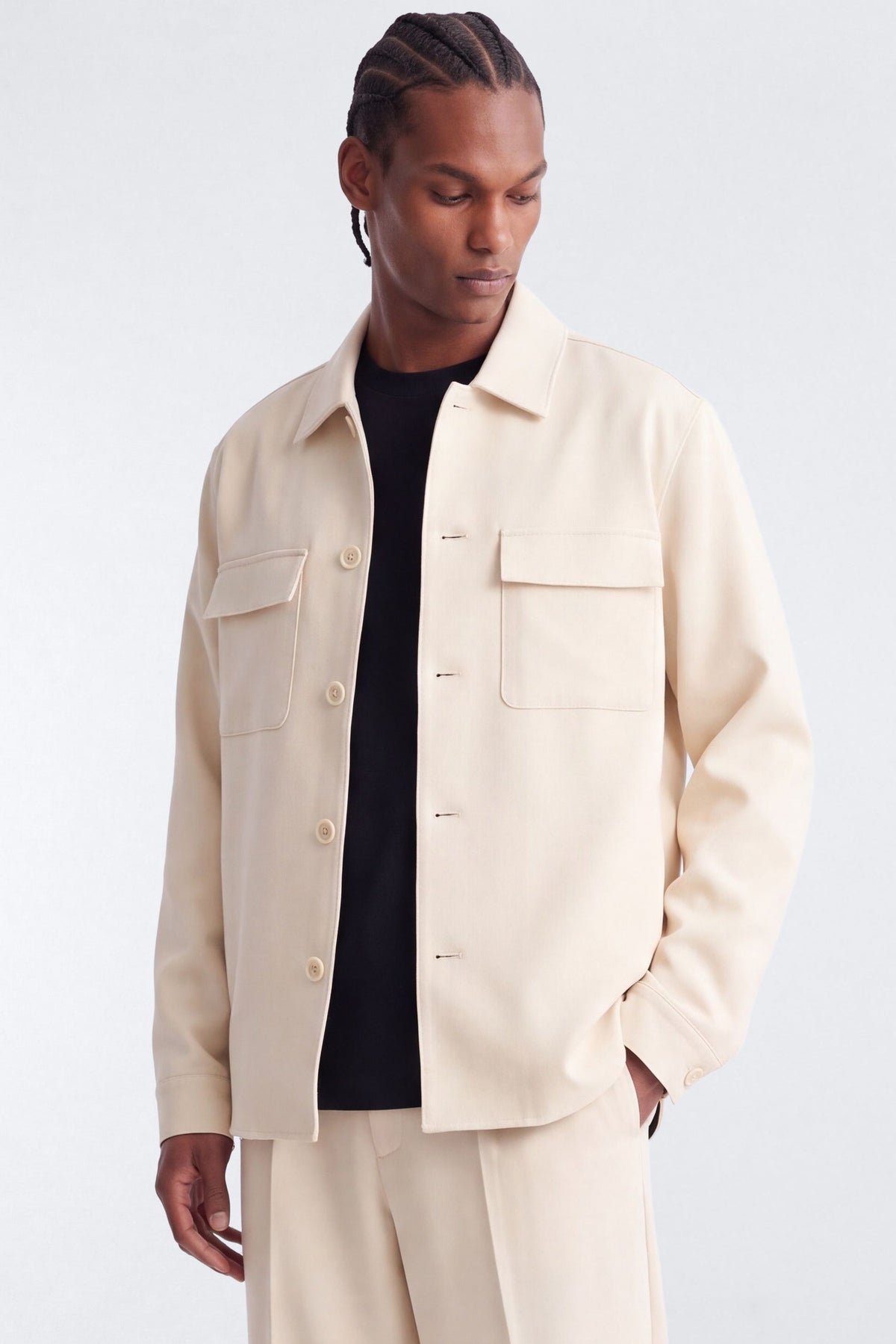 Modern Essential Overshirt - Beige
