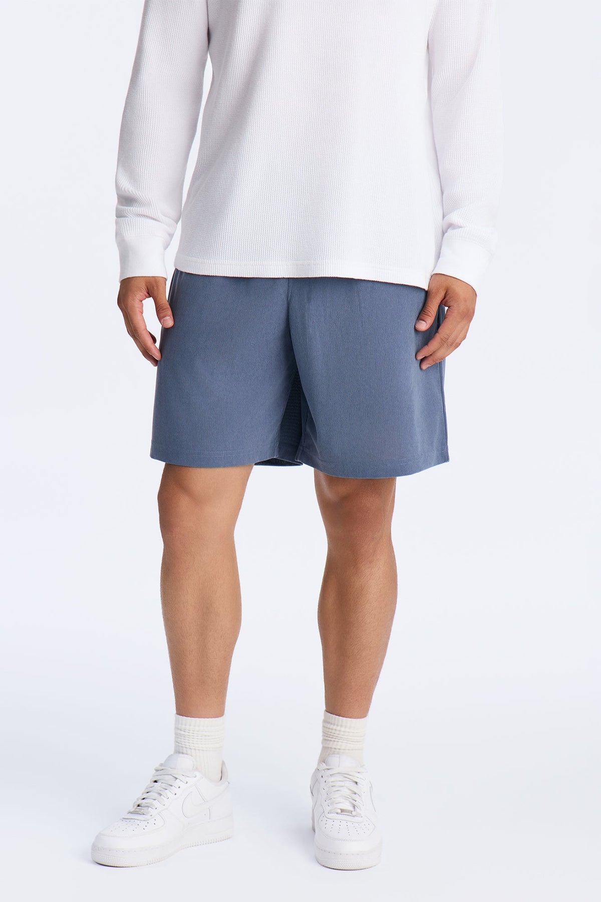 Hansen Corduroy Short - Slate Blue