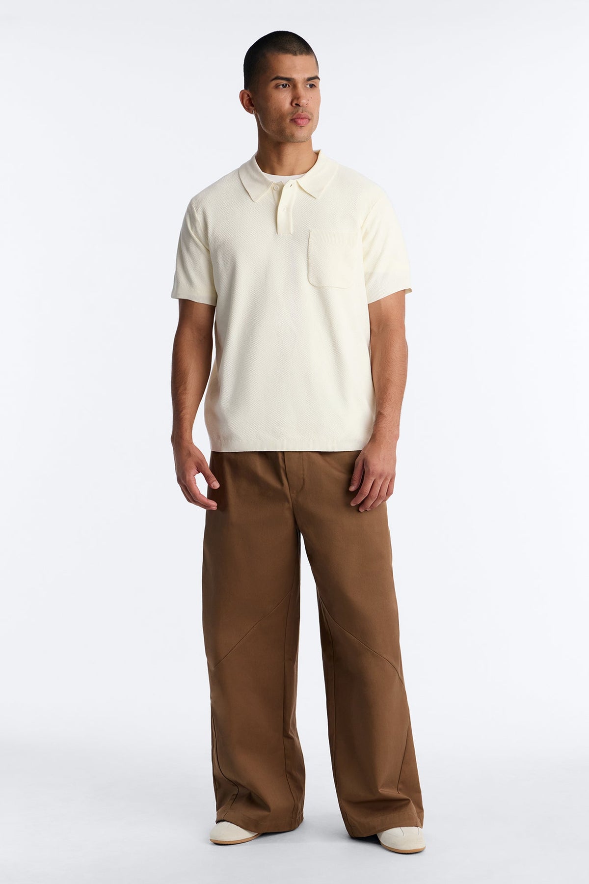 Everyday Pocket Pique Polo - White