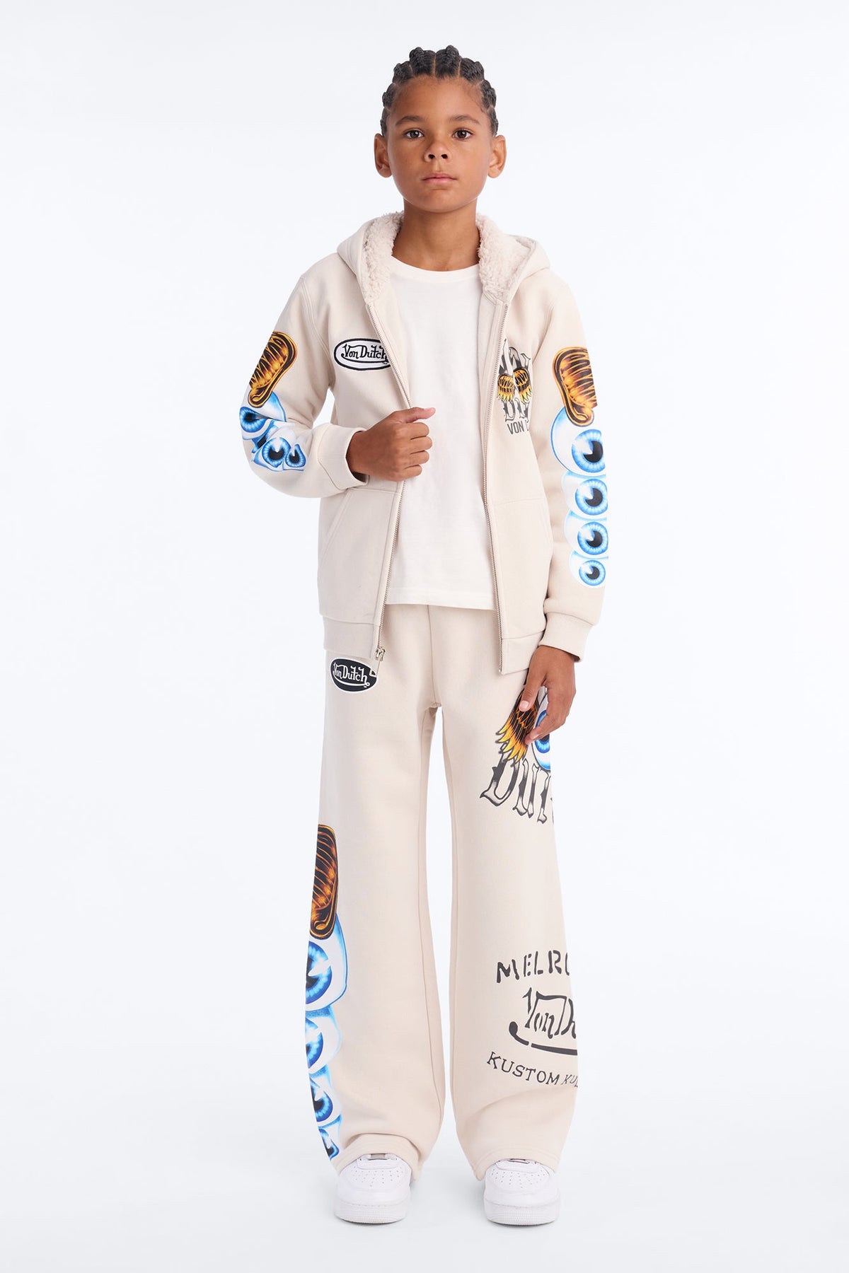 Mini Von Dutch Angel Eye Baggy Sweatpant - Ivory
