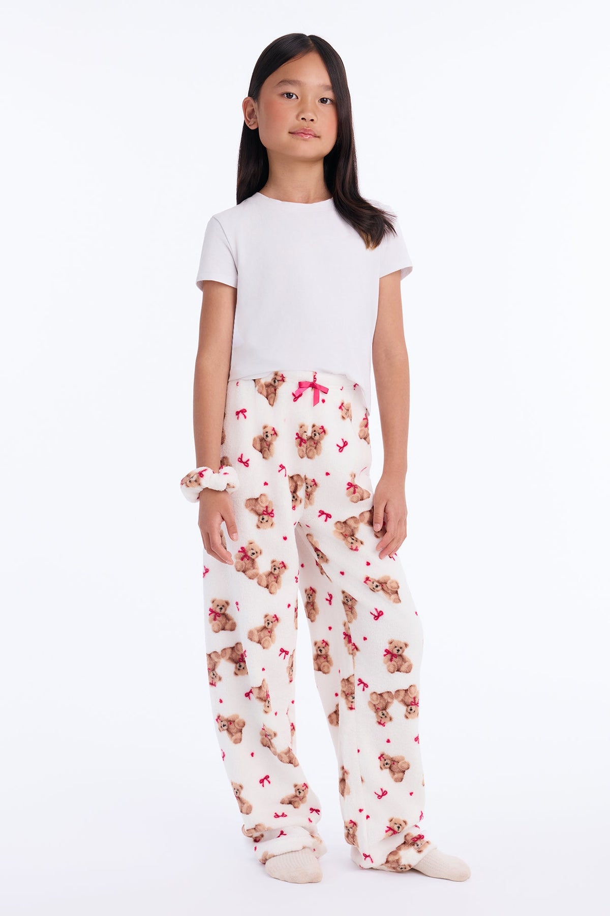Mini Bears And Bows Pants - Cream