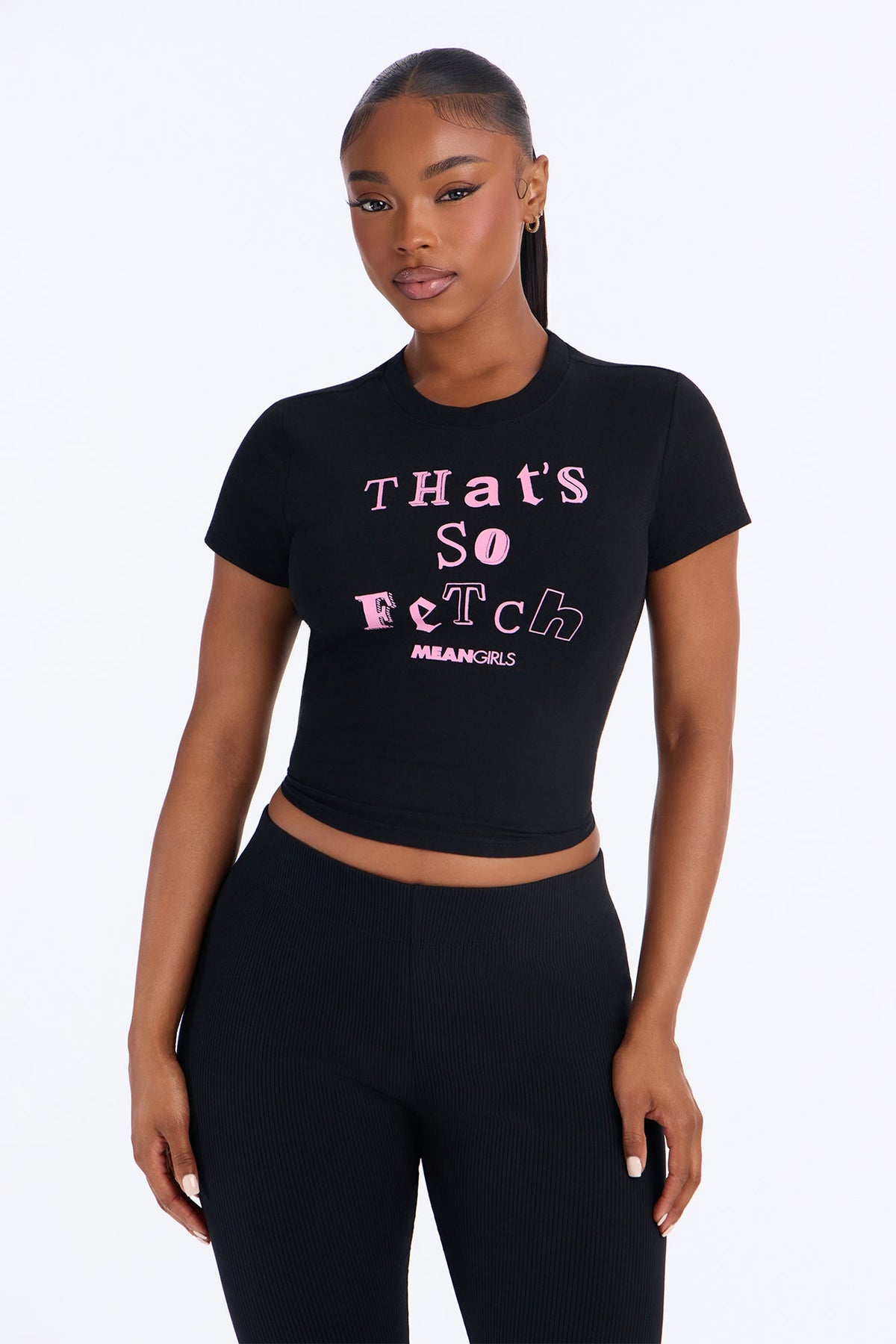 Mean Girls So Fetch Baby Tee - Black