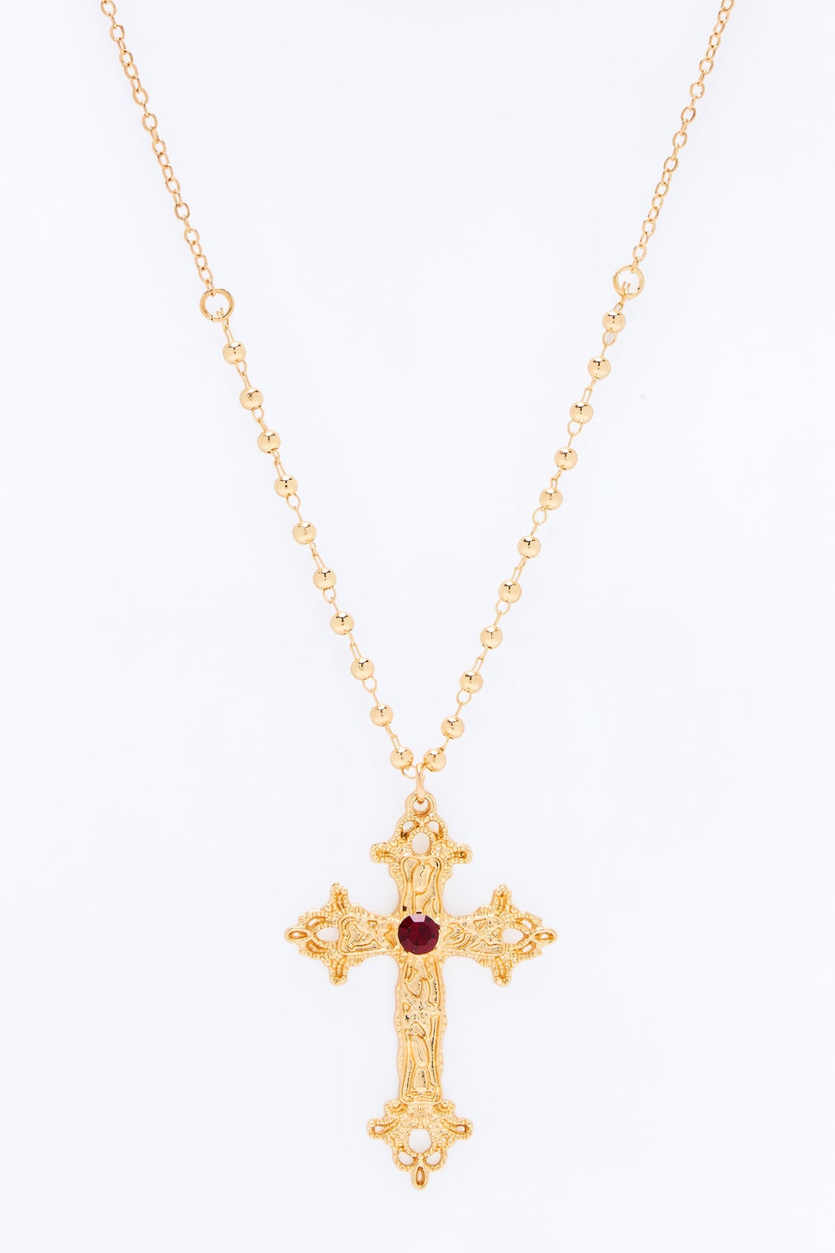 Good Energy Only Necklace - Gold/Red
