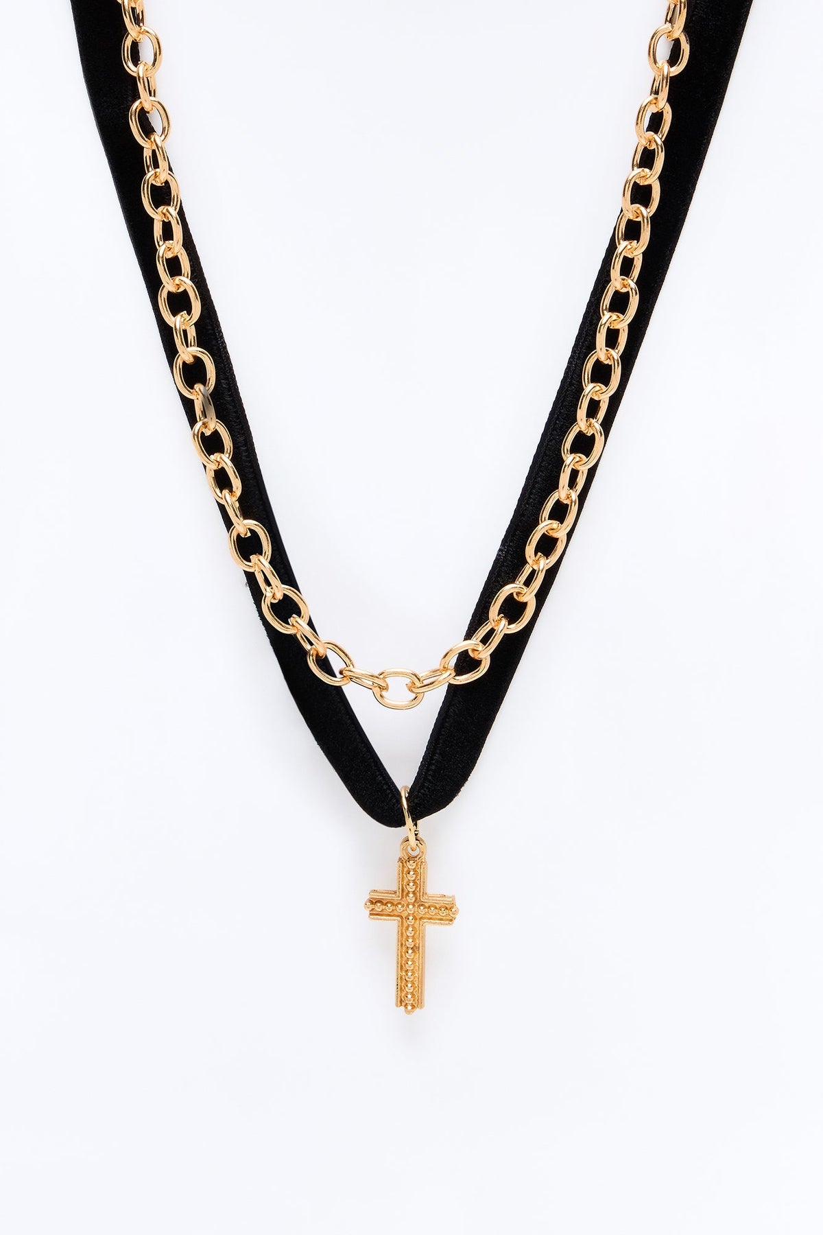 His Words Layered Necklace - Gold/Black