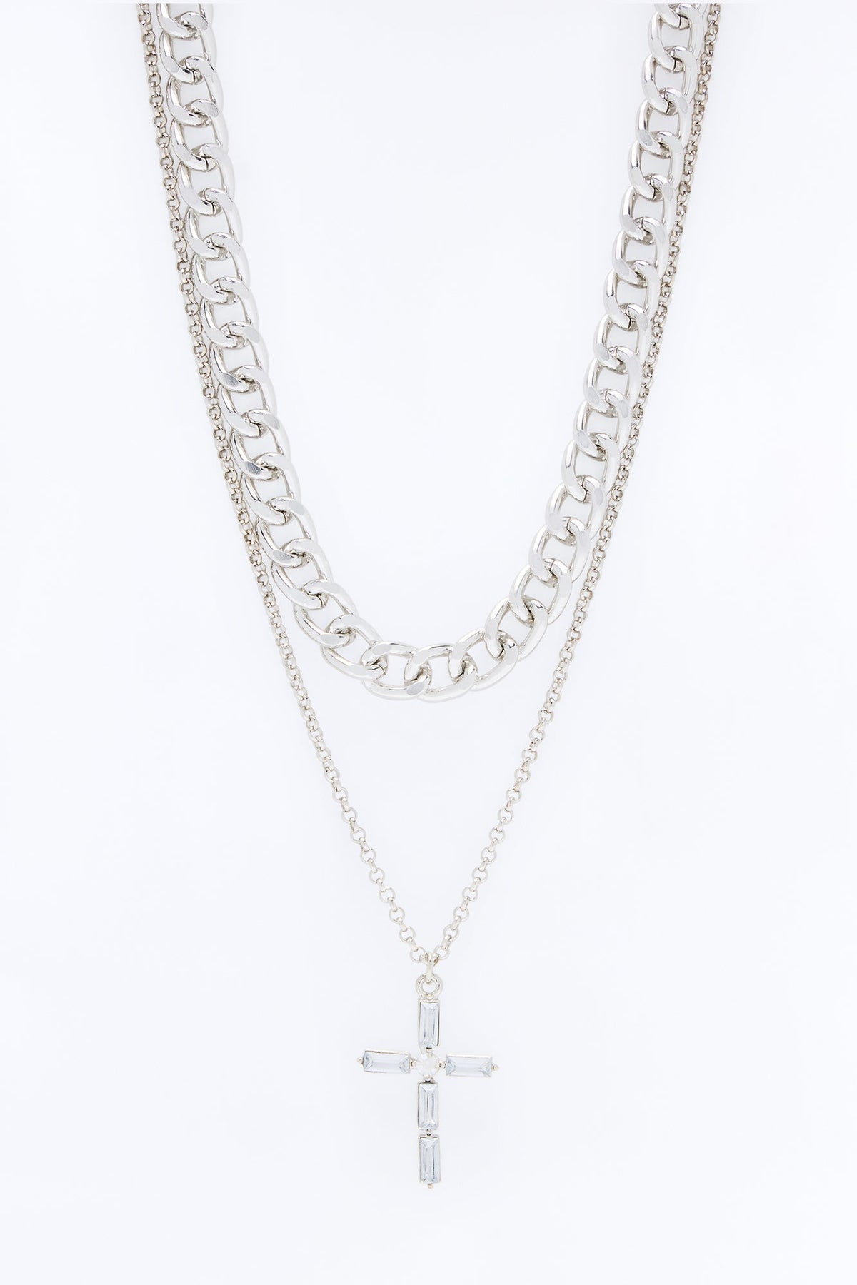 Blessed Season Layered Necklace - Silver