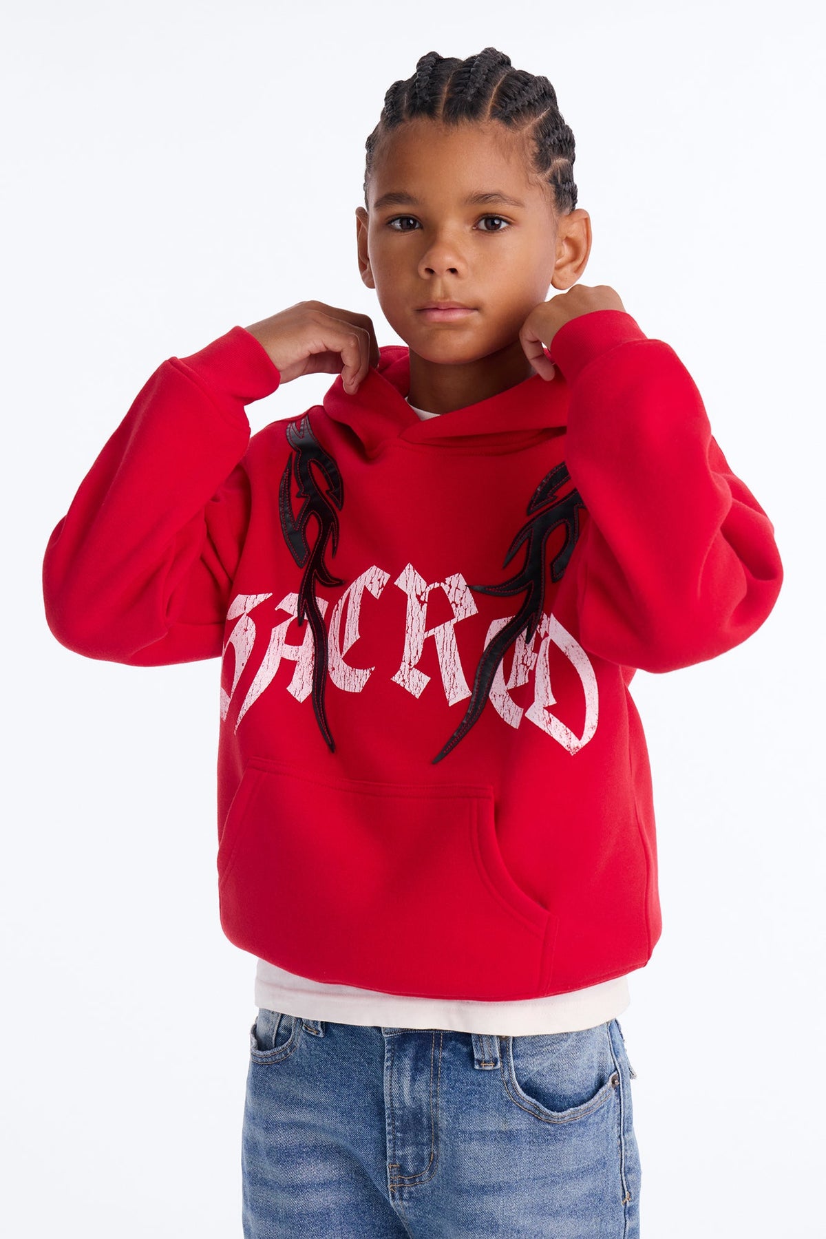 Mini So Sacred Pullover Hoodie - Red