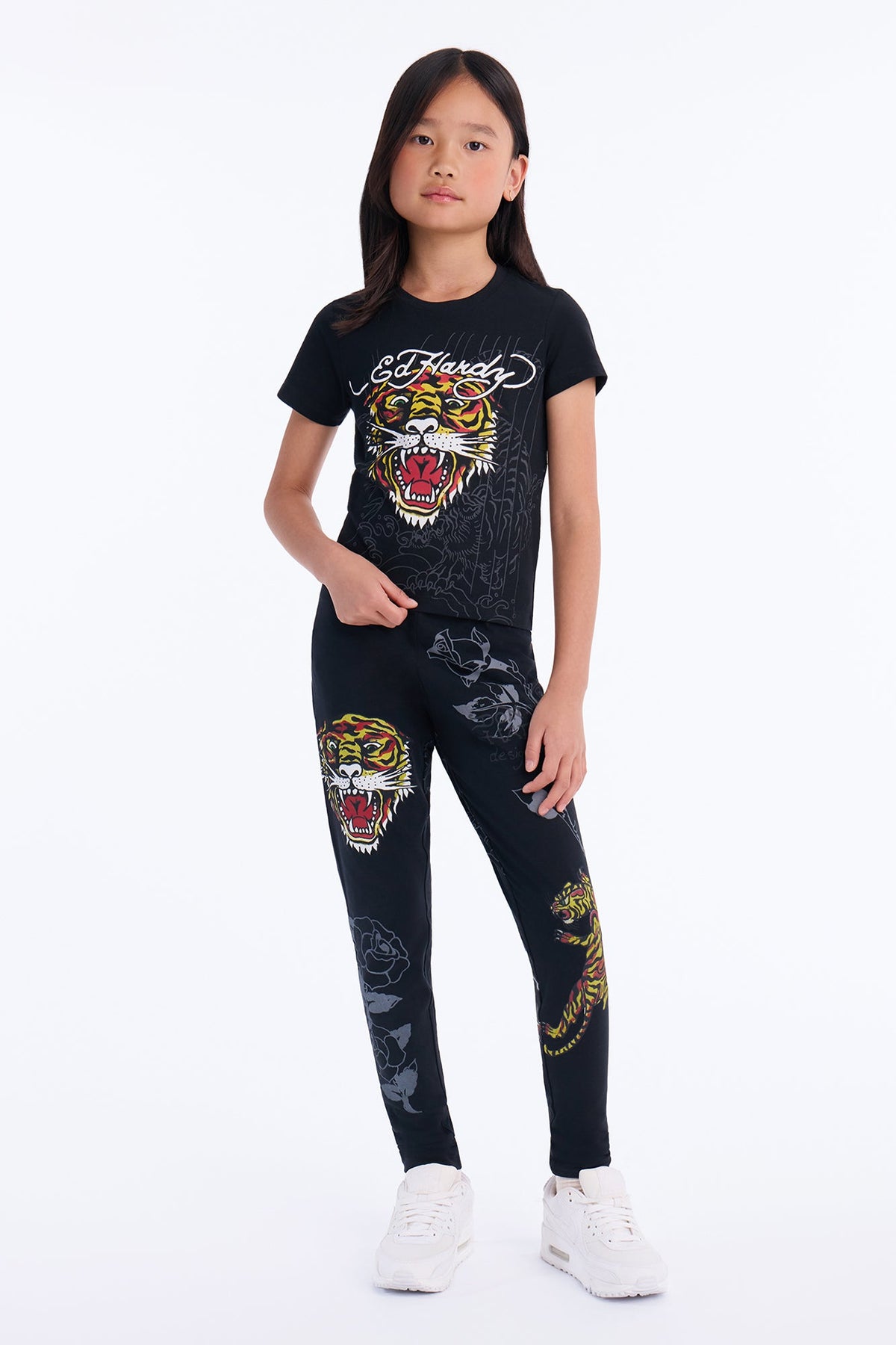 Mini Ed Hardy Heroic Tiger Leggings - Black