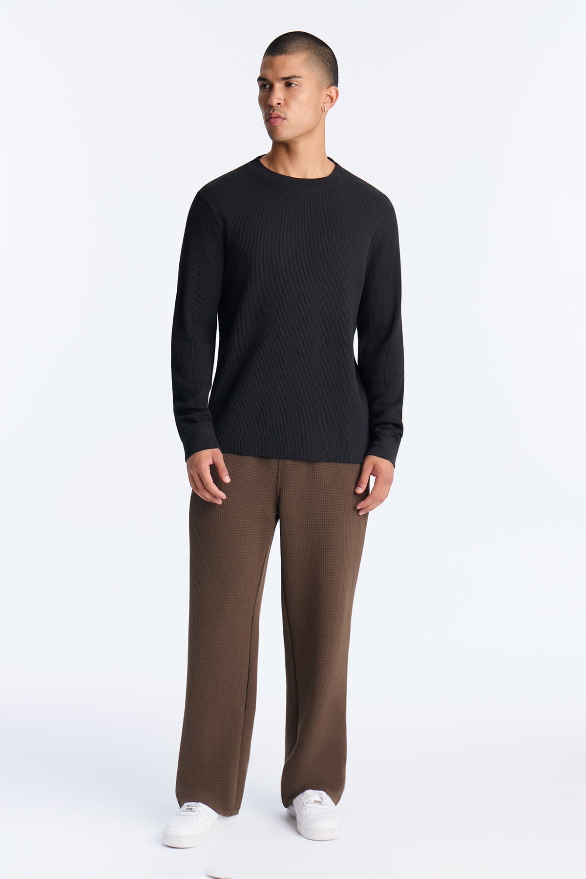 Terrain Knitted Jacquard Relaxed Pant - Brown