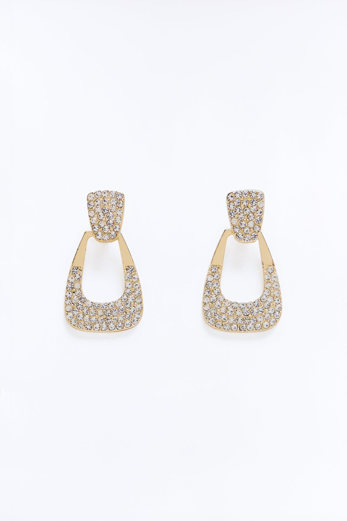 Chic Spark Drop Earrings - Gold