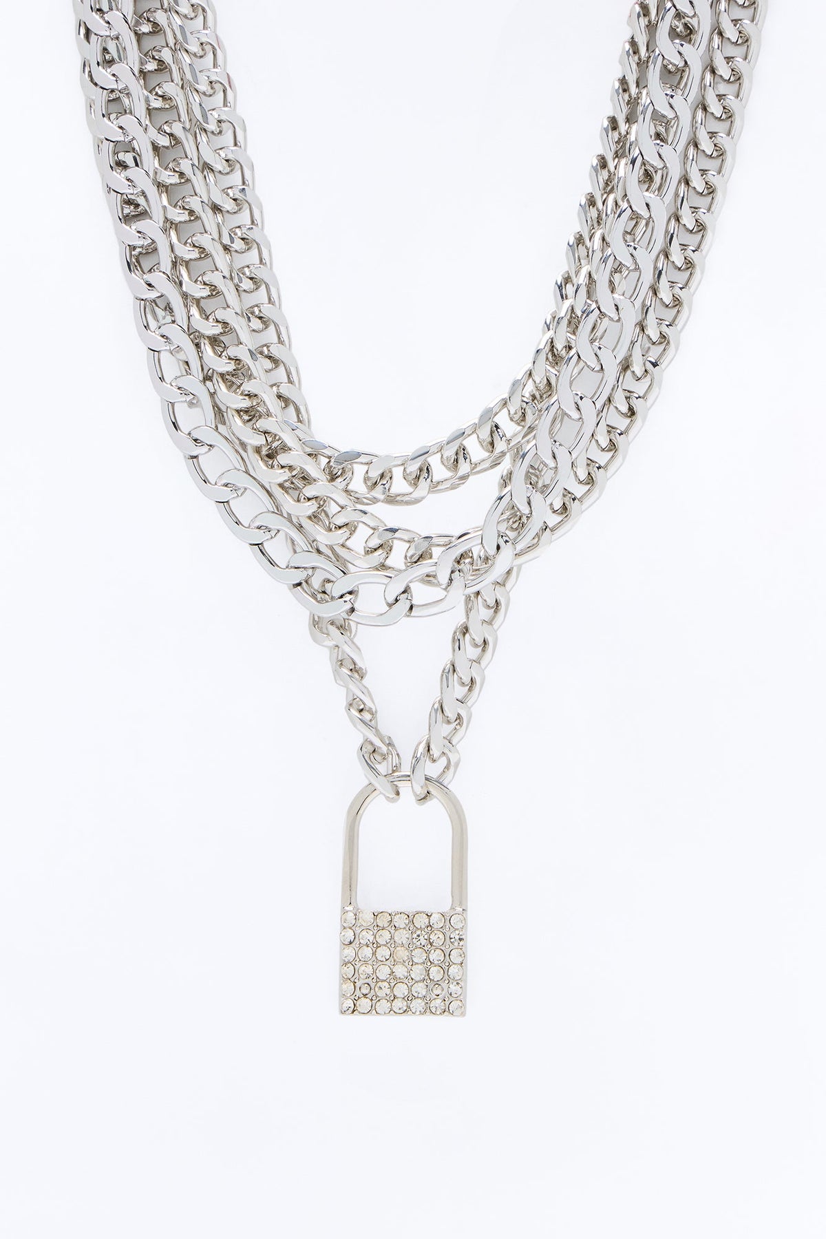 Secure Me Layered Necklace - Silver