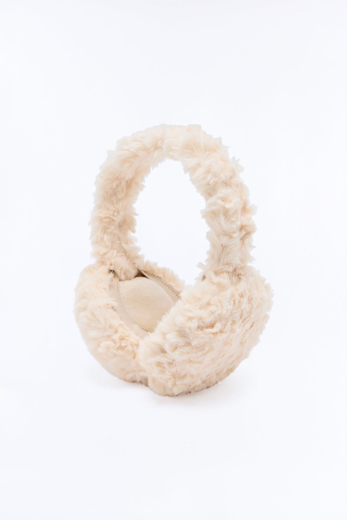 Cloud Drifting Faux Fur Earmuffs - Ivory