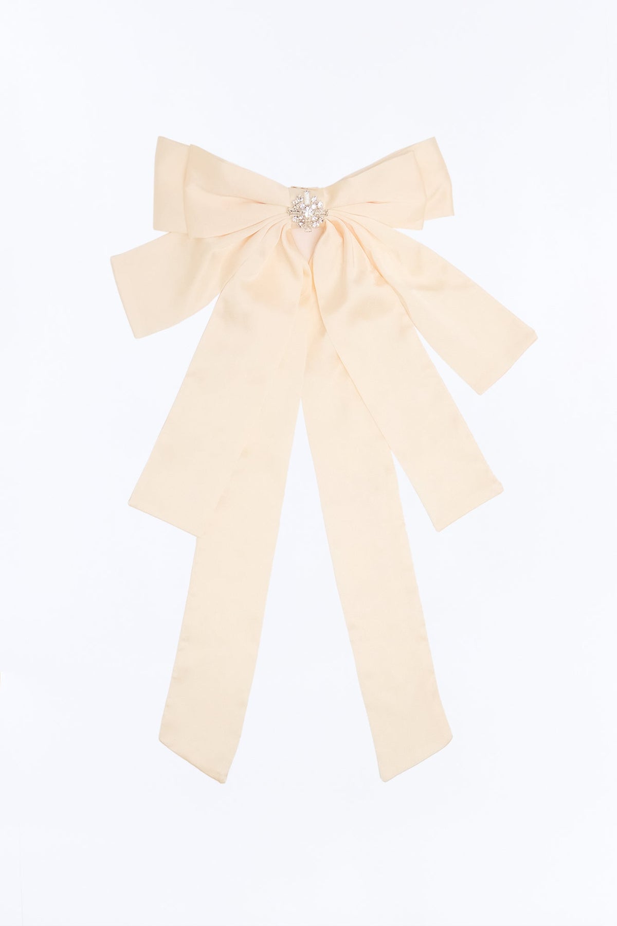 Girly Girl Satin Bow - Ivory