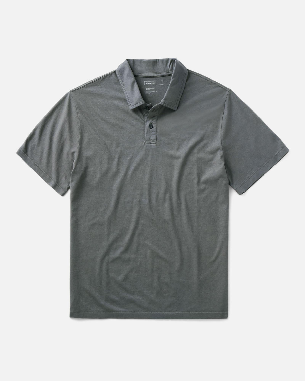 The Cotton Hemp Polo in Faded Black
