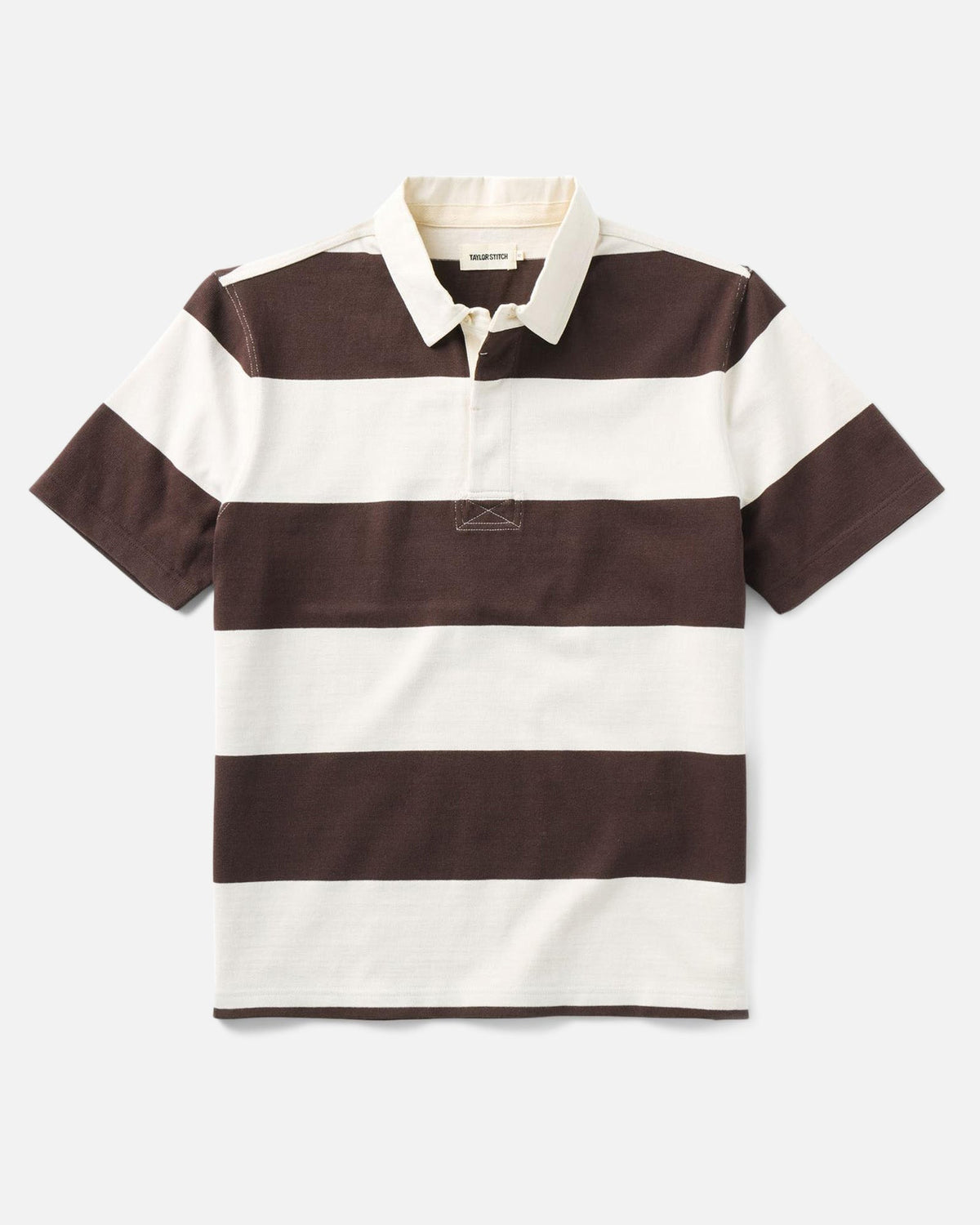 The Short Sleeve Rugby Shirt in Port Stripe